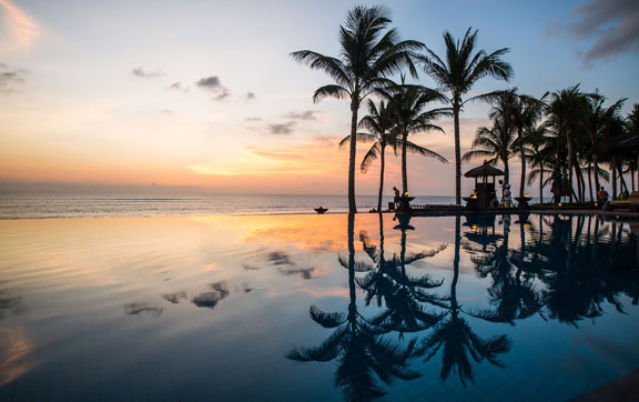 The Legian Bali Infinity Pool and Beach