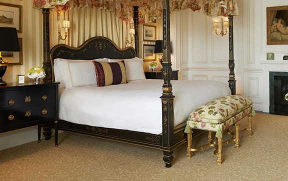 A bed in the Savoy London
