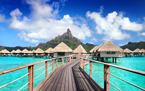 Over-water Luxury Bungalows at Le Meridien Bora Bora, le meridien bora bora