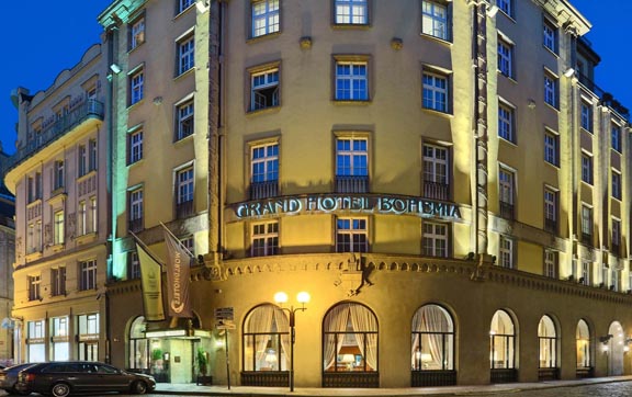 Grand-Hotel-Bohemia-Prague-Exterior-of-the-Building-Main-Entrance-and-Sign
