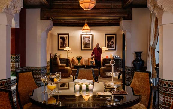 Riad, La Mamounia Hotel, Marrakech, Morocco. Photo by Alan Keohane www.still-images.net for La Mamounia