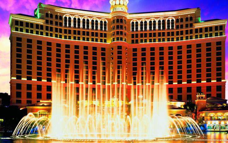 A image of the exterior facade of Bellagio, Las vegas