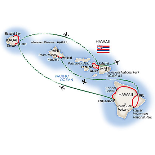 the-best-of-hawaii-tauck-itinerary-map