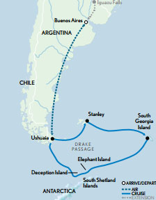 a-and-k-cruises-antartica-cruise-itinerary-map