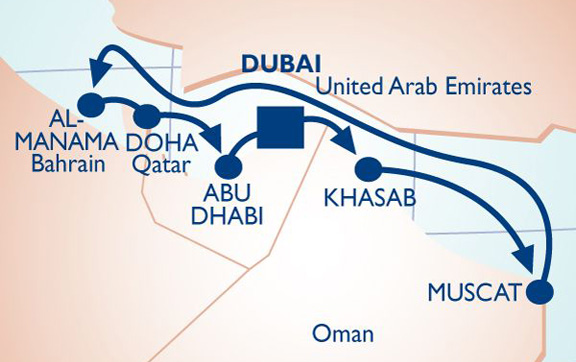 arabian-gulf-and-emirates-voyage-itnerary-map