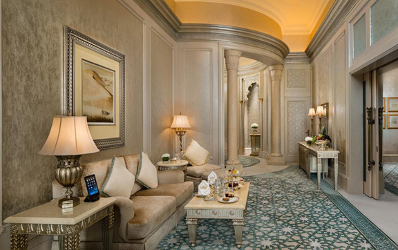 Emirates Palace, palace suite lounge area