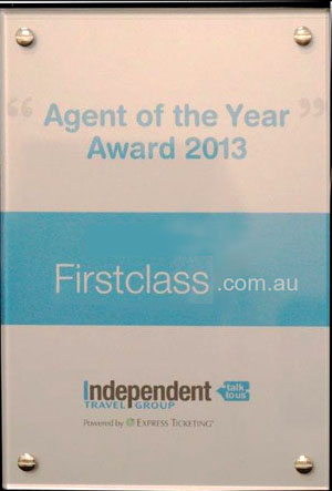 independent travel group agent of the year 2013