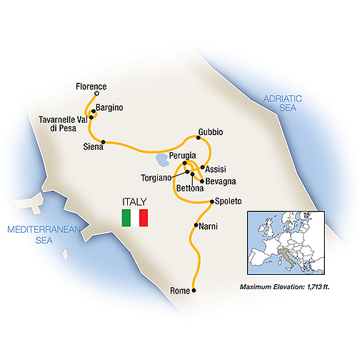 week-in-florence-and-umbria-tauck-tours-map
