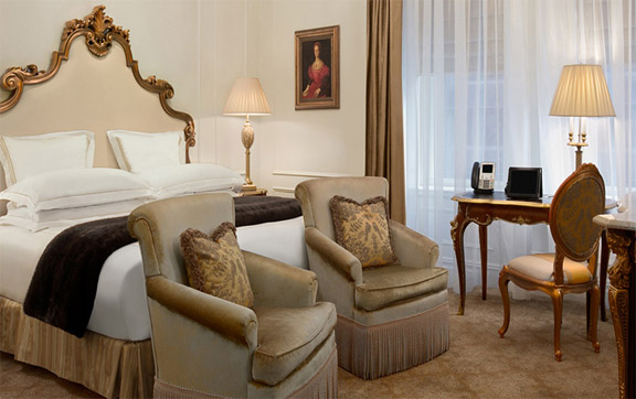 The Plaza Guest Room at The Plaza Hotel, New York, USA