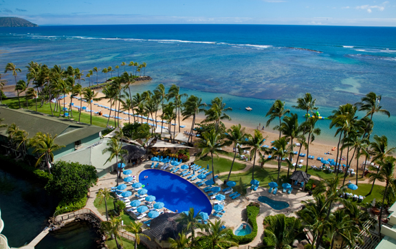 kahala resort pool, birds eye view