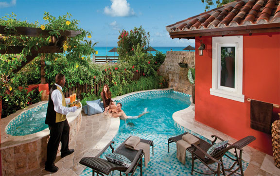 Mediterranean One Bedroom Butler Villa Suite with Private Pool Sanctuary